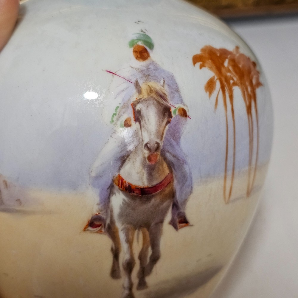 Attractive Signed Doulton Hand Painted Vase H.Allen for Harry Allen View III