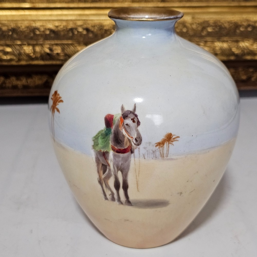 Attractive Signed Doulton Hand Painted Vase H.Allen for Harry Allen View IV