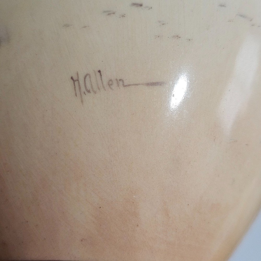 Attractive Signed Doulton Hand Painted Vase H.Allen for Harry Allen View VI