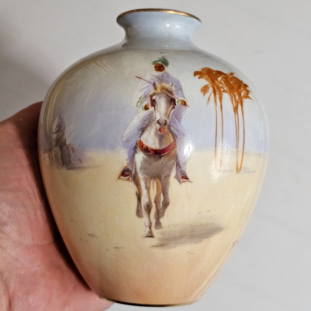 Attractive Signed Doulton Hand Painted Vase H.Allen for Harry Allen View VIII