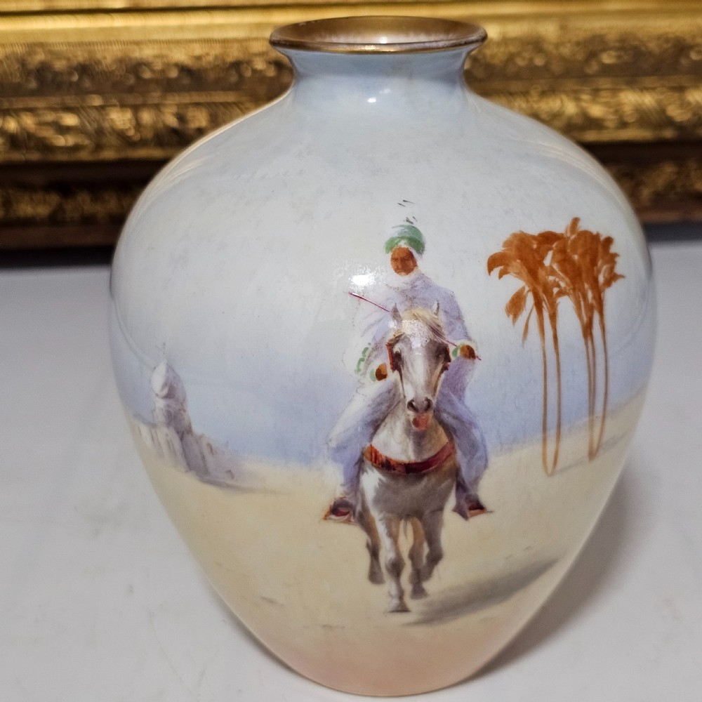 Attractive Signed Doulton Hand Painted Vase H.Allen for Harry Allen View X