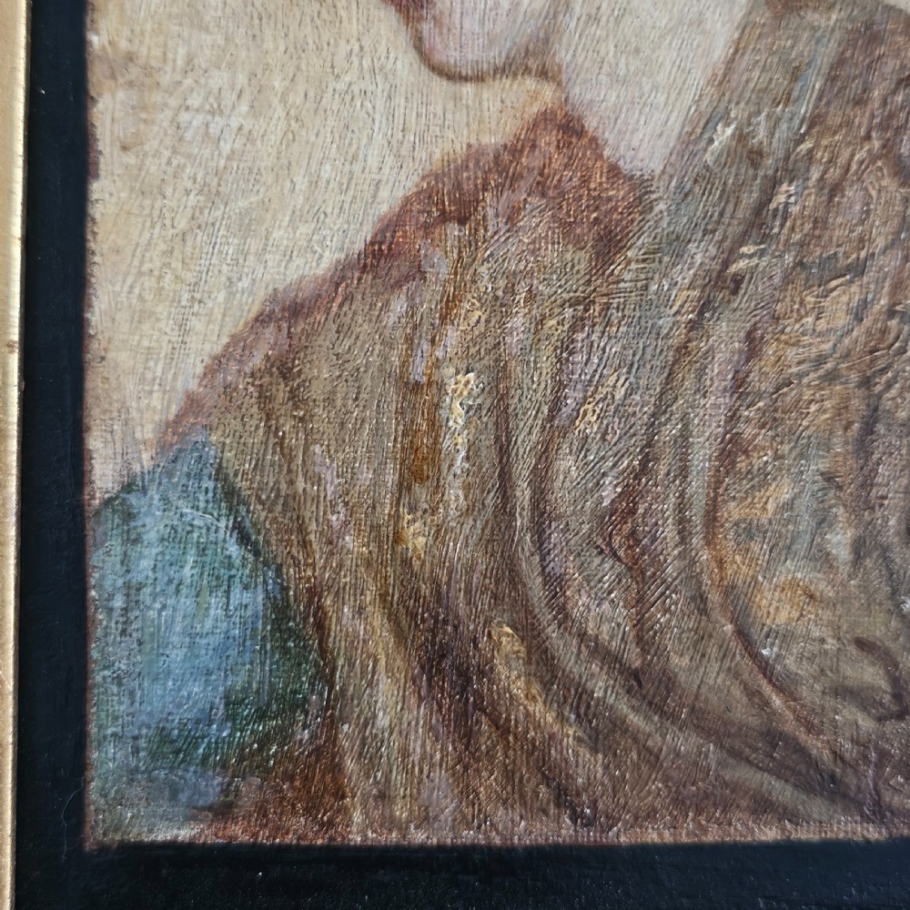  Pre-Raphaelite painting of a young woman in the manner of Arthur Hughes c1875 View X