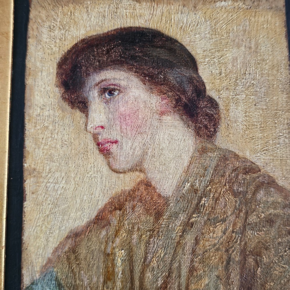  Pre-Raphaelite painting of a young woman in the manner of Arthur Hughes c1875 View XI