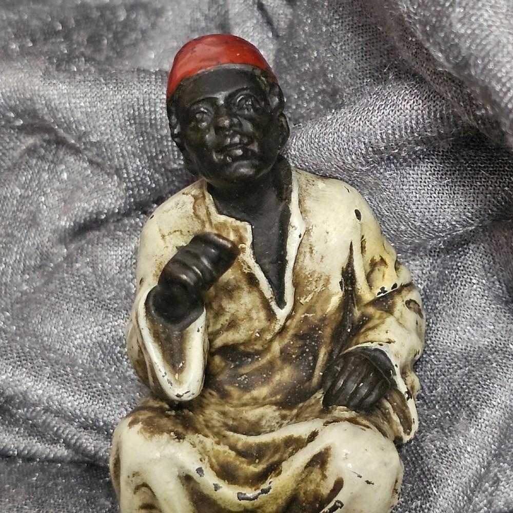 Cold-Painted Bronze Figurines – Arabian Scholars & Teacher Trio (Stamped “B” for Franz Bergman) View X