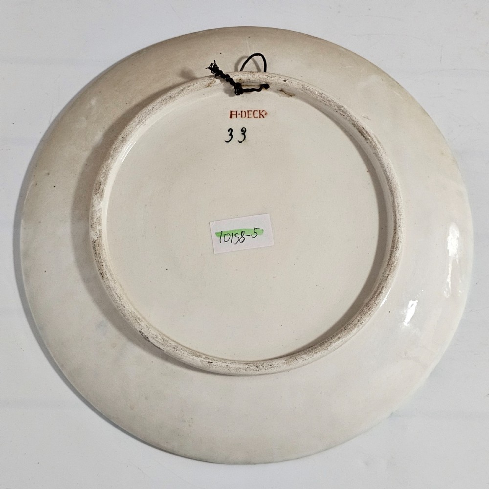A. L. Regnier for Théodore Deck – Exquisite Hand-Painted Faience Charger (c.1910) View II
