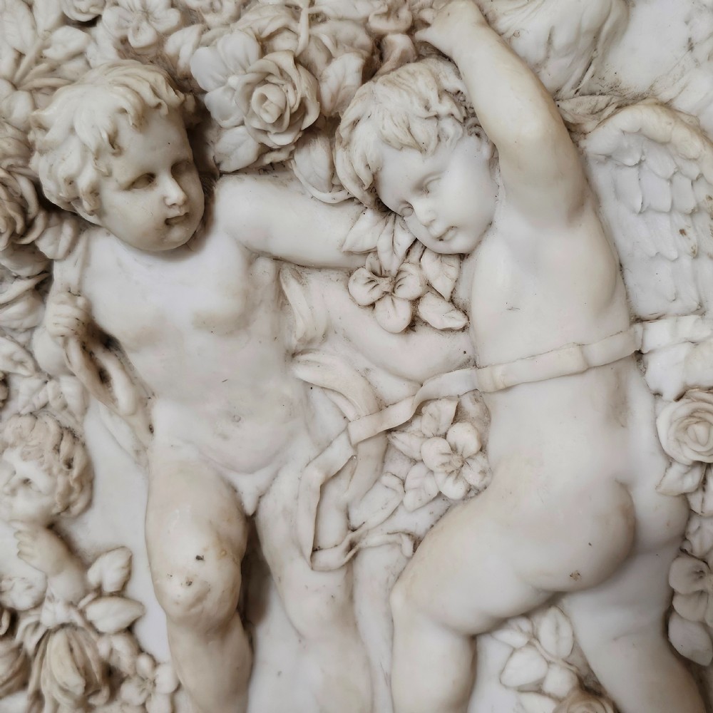 Fabulous Large Early 20thc Framed Alabaster Relief panel  View III