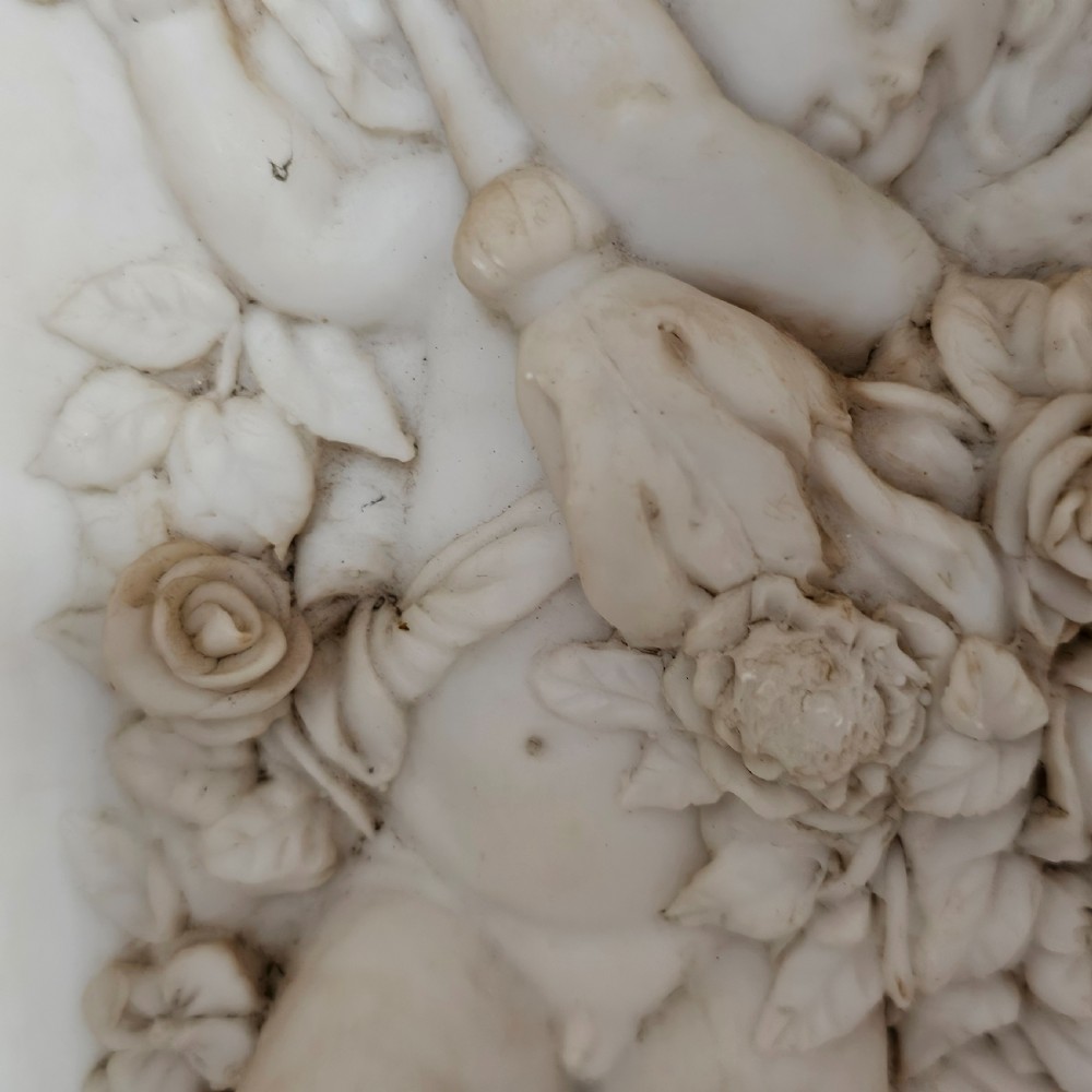 Fabulous Large Early 20thc Framed Alabaster Relief panel  View V