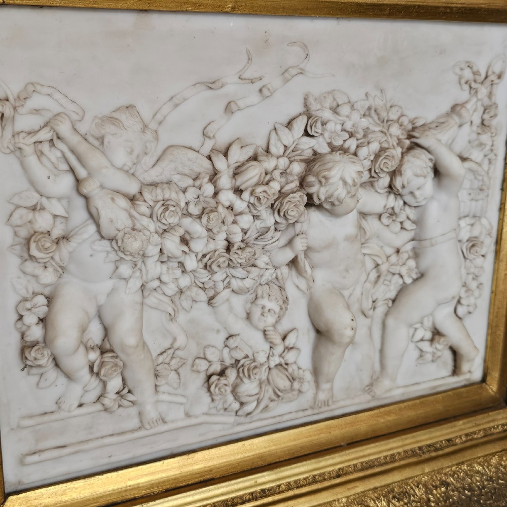 Fabulous Large Early 20thc Framed Alabaster Relief panel  View VI