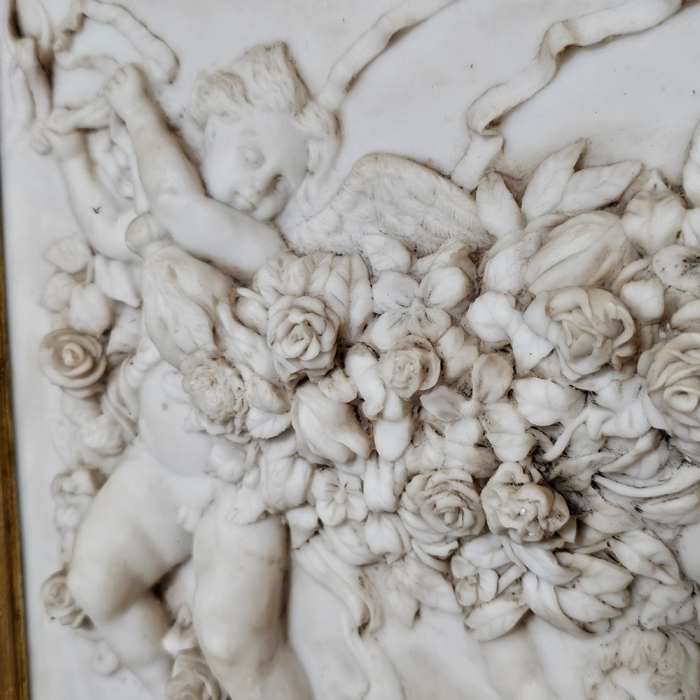 Fabulous Large Early 20thc Framed Alabaster Relief panel  View VIII