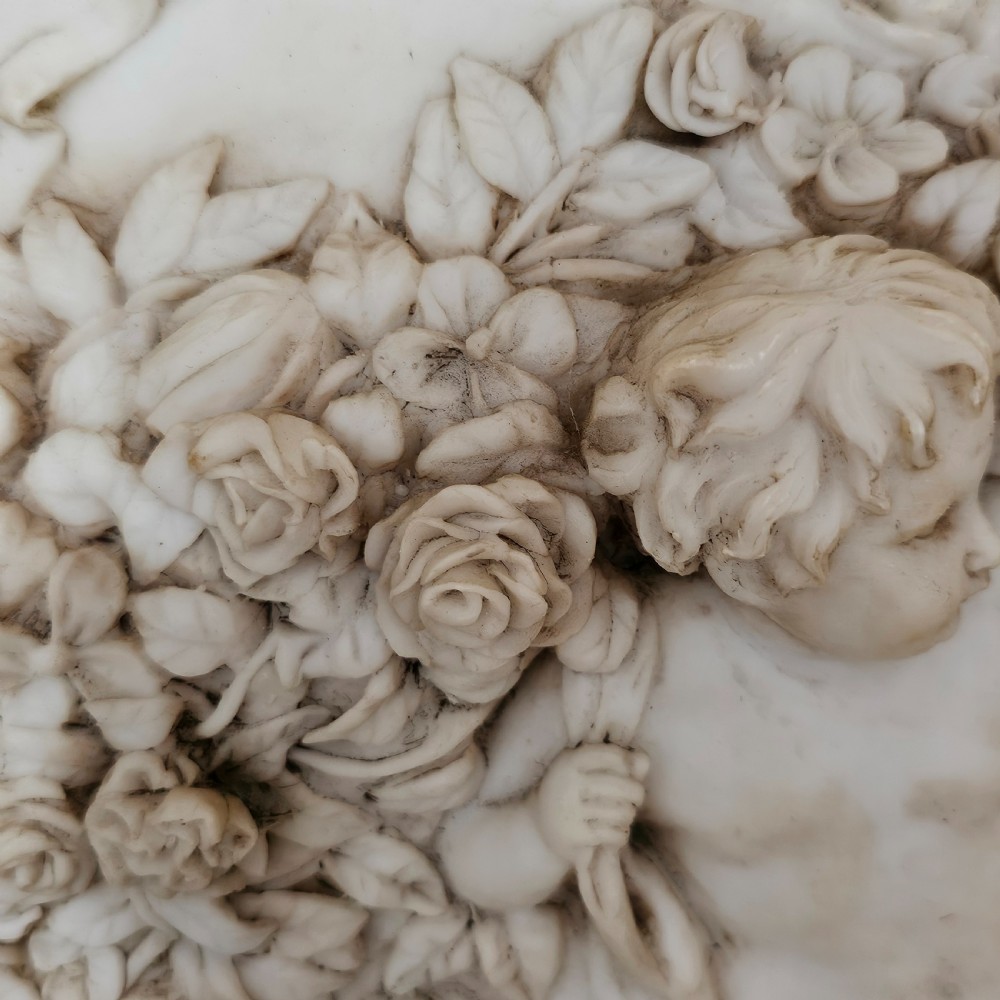 Fabulous Large Early 20thc Framed Alabaster Relief panel  View X