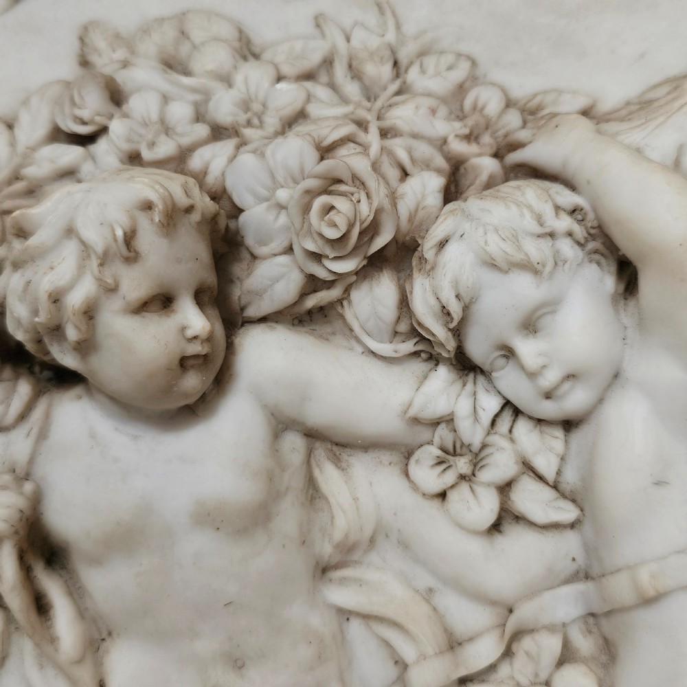 Fabulous Large Early 20thc Framed Alabaster Relief panel  View XI