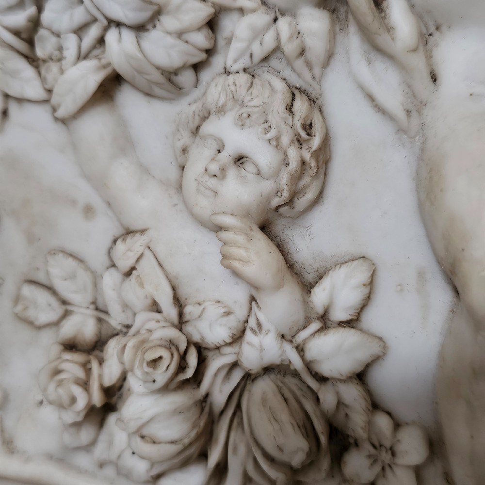 Fabulous Large Early 20thc Framed Alabaster Relief panel  View XII