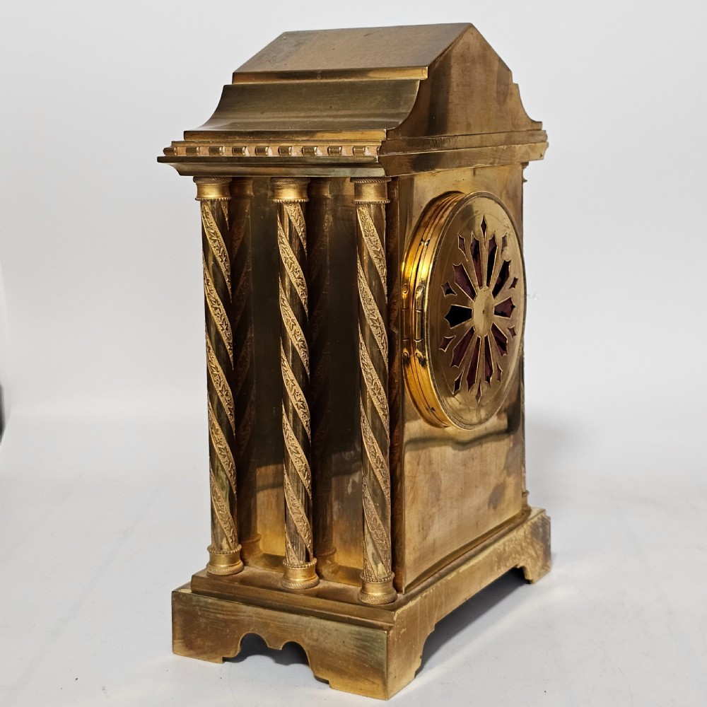 19th Century French Gilt Bronze & Porcelain Mantel Clock  View VII