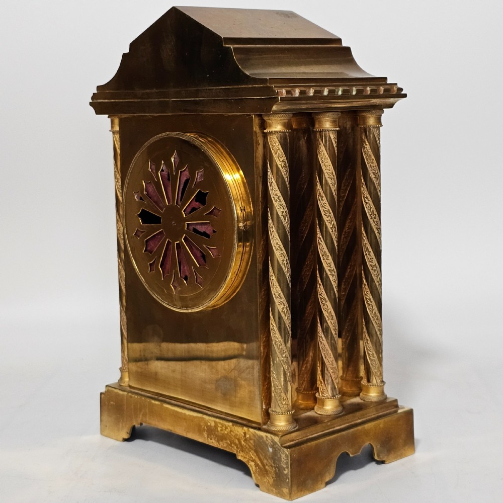 19th Century French Gilt Bronze & Porcelain Mantel Clock  View IX