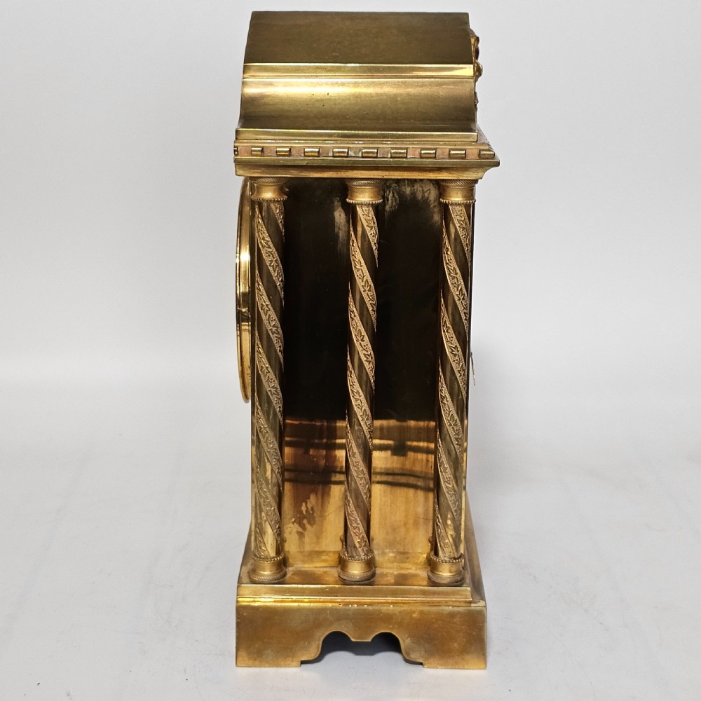 19th Century French Gilt Bronze & Porcelain Mantel Clock  View X