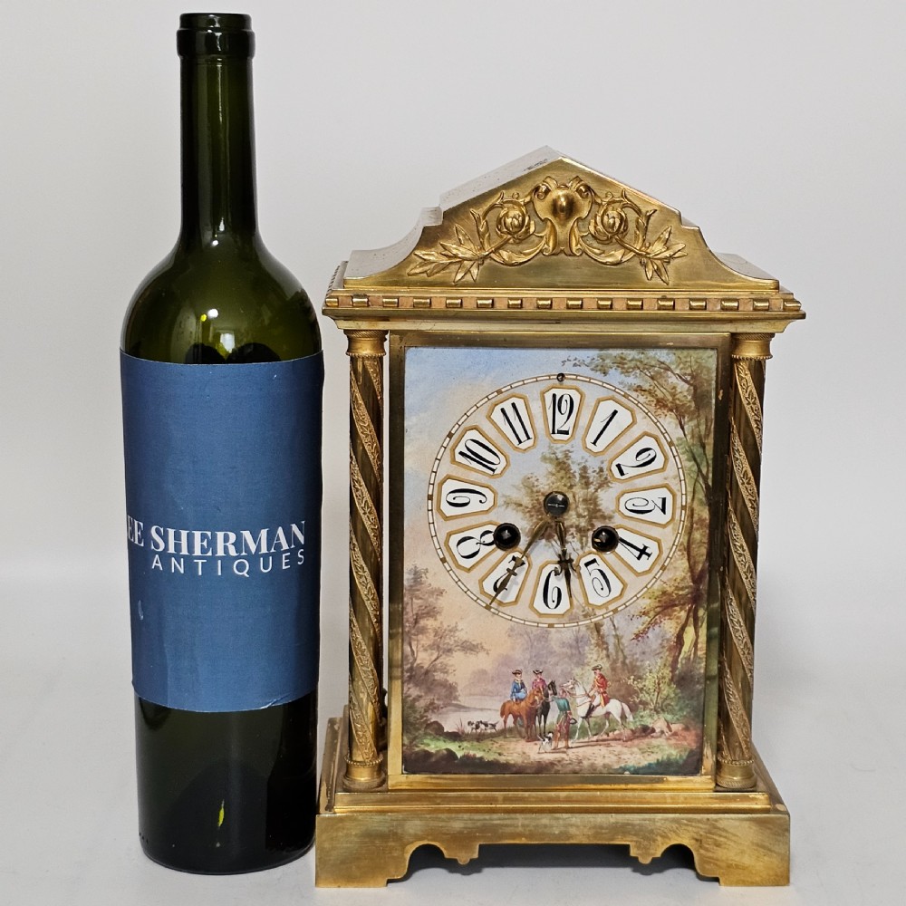 19th Century French Gilt Bronze & Porcelain Mantel Clock  View XII