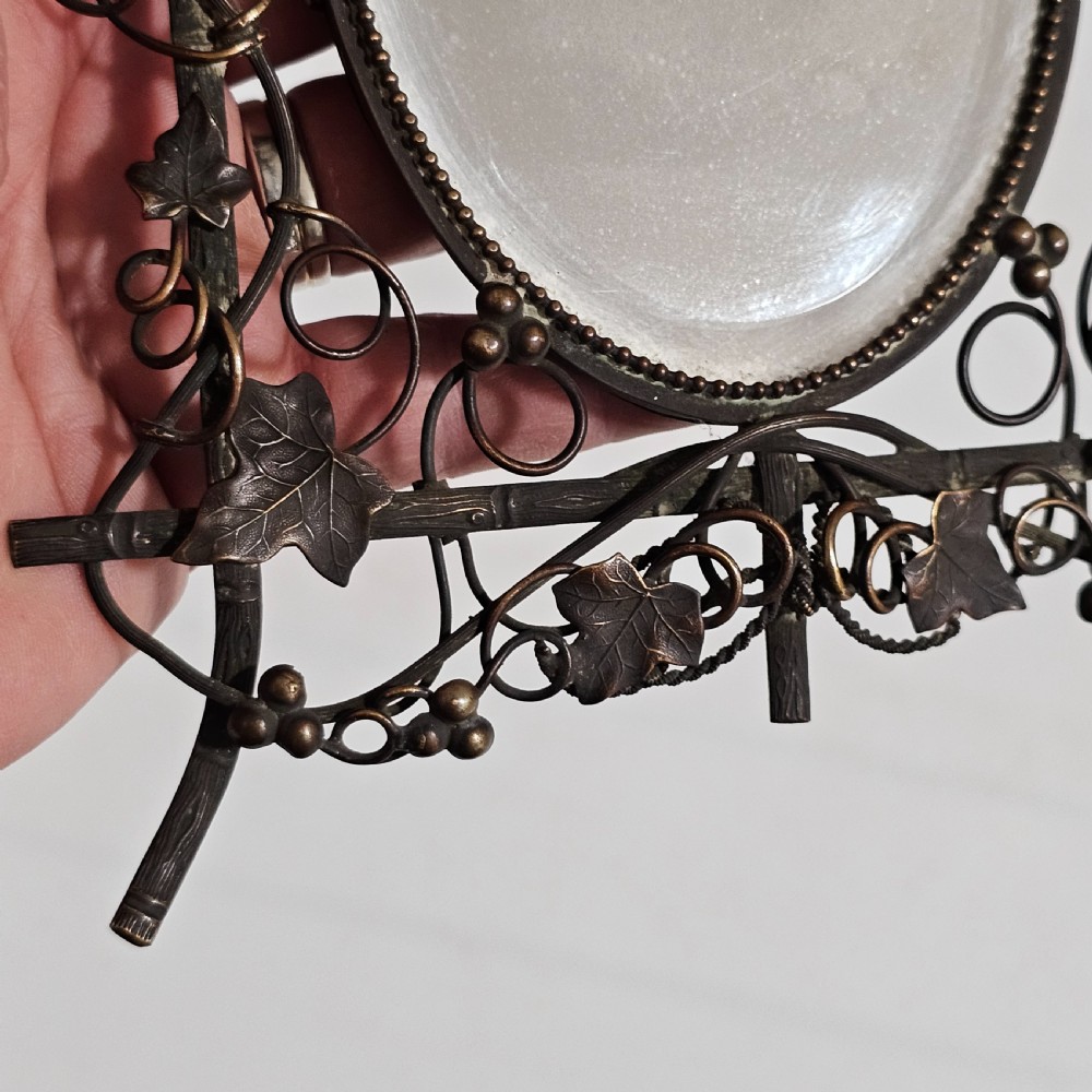 Exquisite Antique Easel Backed Dressing Table Mirror c1890 View IV
