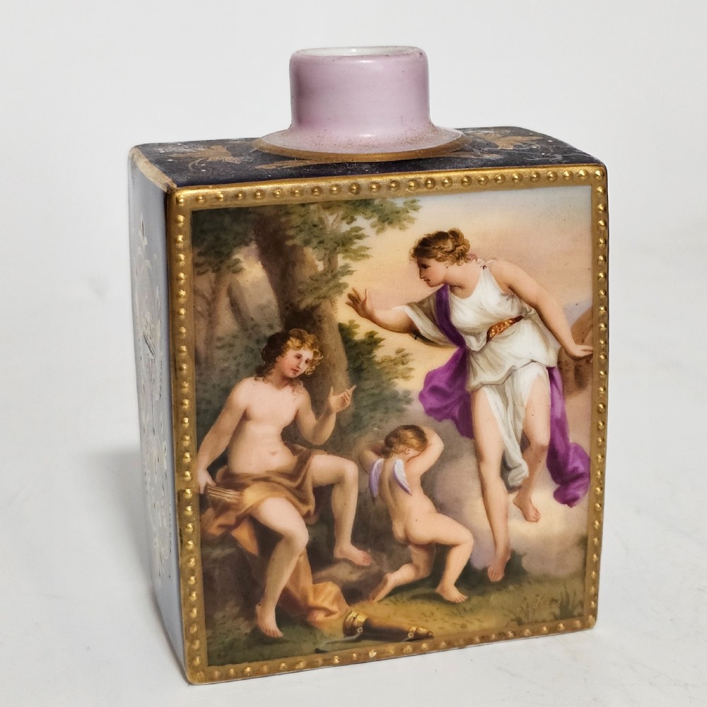19thc Exquisitely Painted Royal Vienna Porcelain Bottle, Signed A.Heer