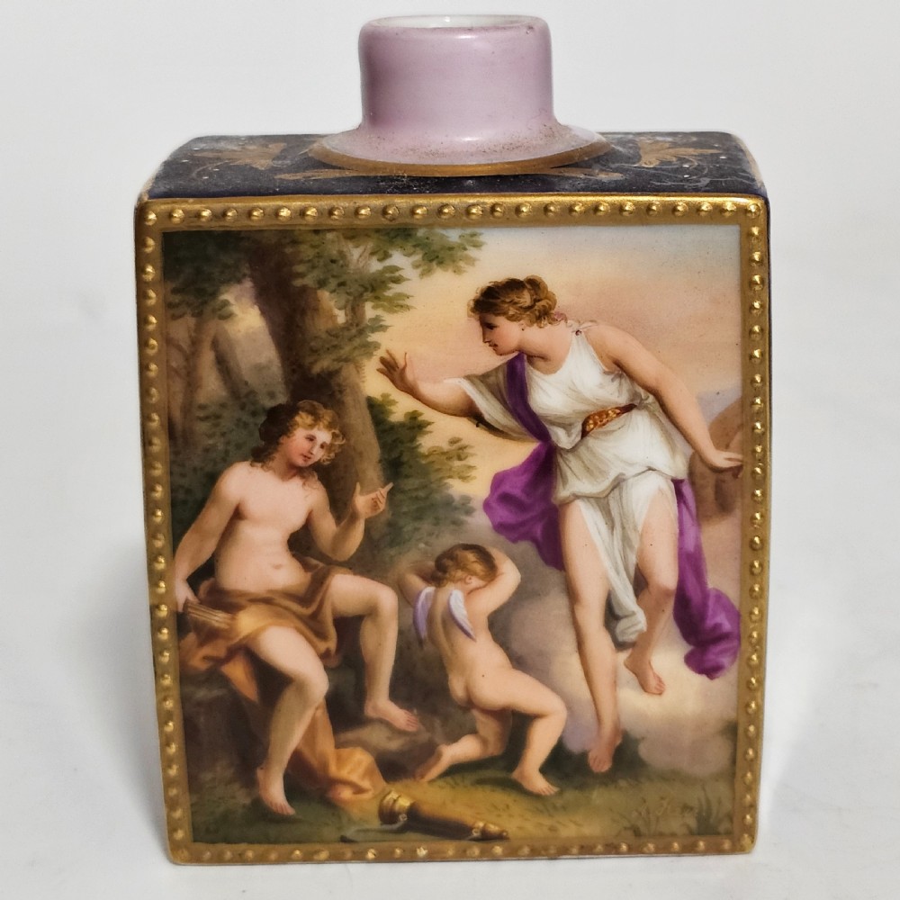 19thc Exquisitely Painted Royal Vienna Porcelain Bottle, Signed A.Heer View VIII