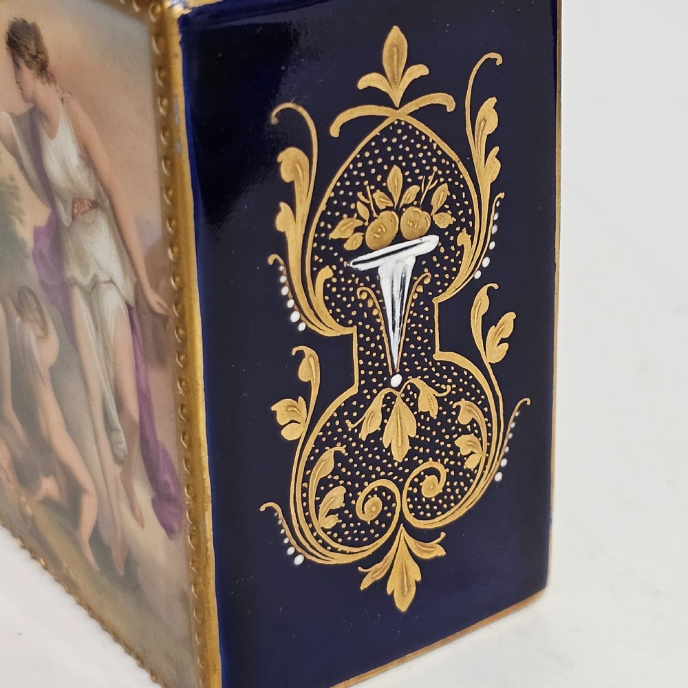 19thc Exquisitely Painted Royal Vienna Porcelain Bottle, Signed A.Heer View XIV