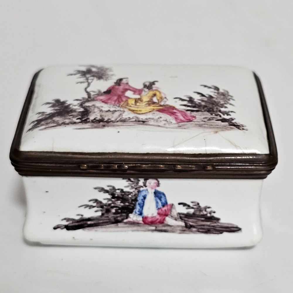 A Georgian Enamelled Bilston Snuff Box c1770 View IX