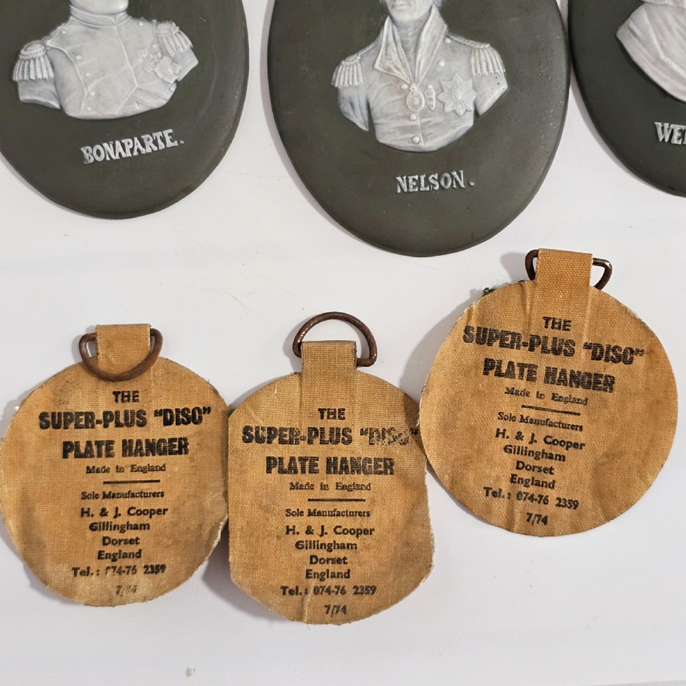3 x Relief Basalt Portrait Plaques - Duke of Wellington & Napoleon Bonaparte & Lord Nelson  View V