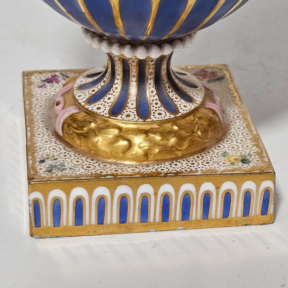 Stunning Pair of Regency Derby Style Hand-Painted Porcelain Vases, c.1810–1825 View XI