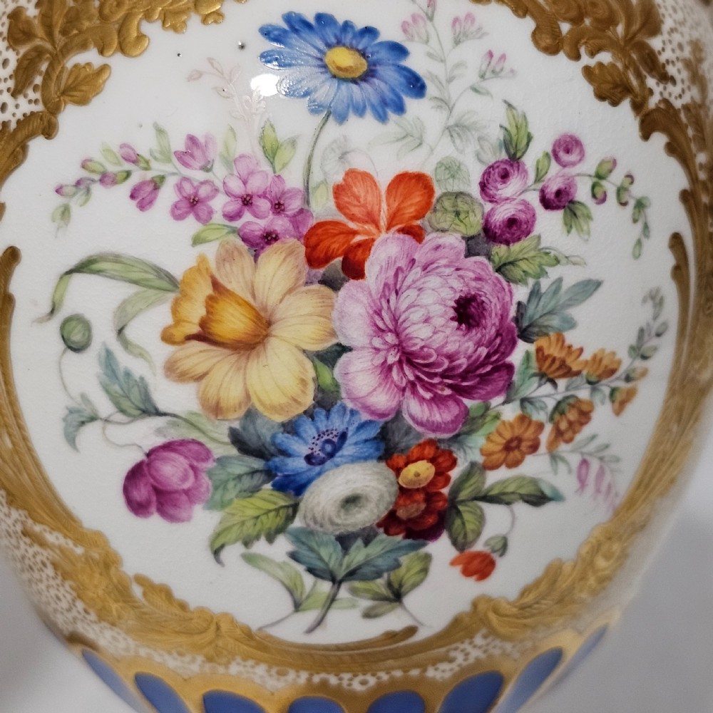 Stunning Pair of Regency Derby Style Hand-Painted Porcelain Vases, c.1810–1825 View XVI
