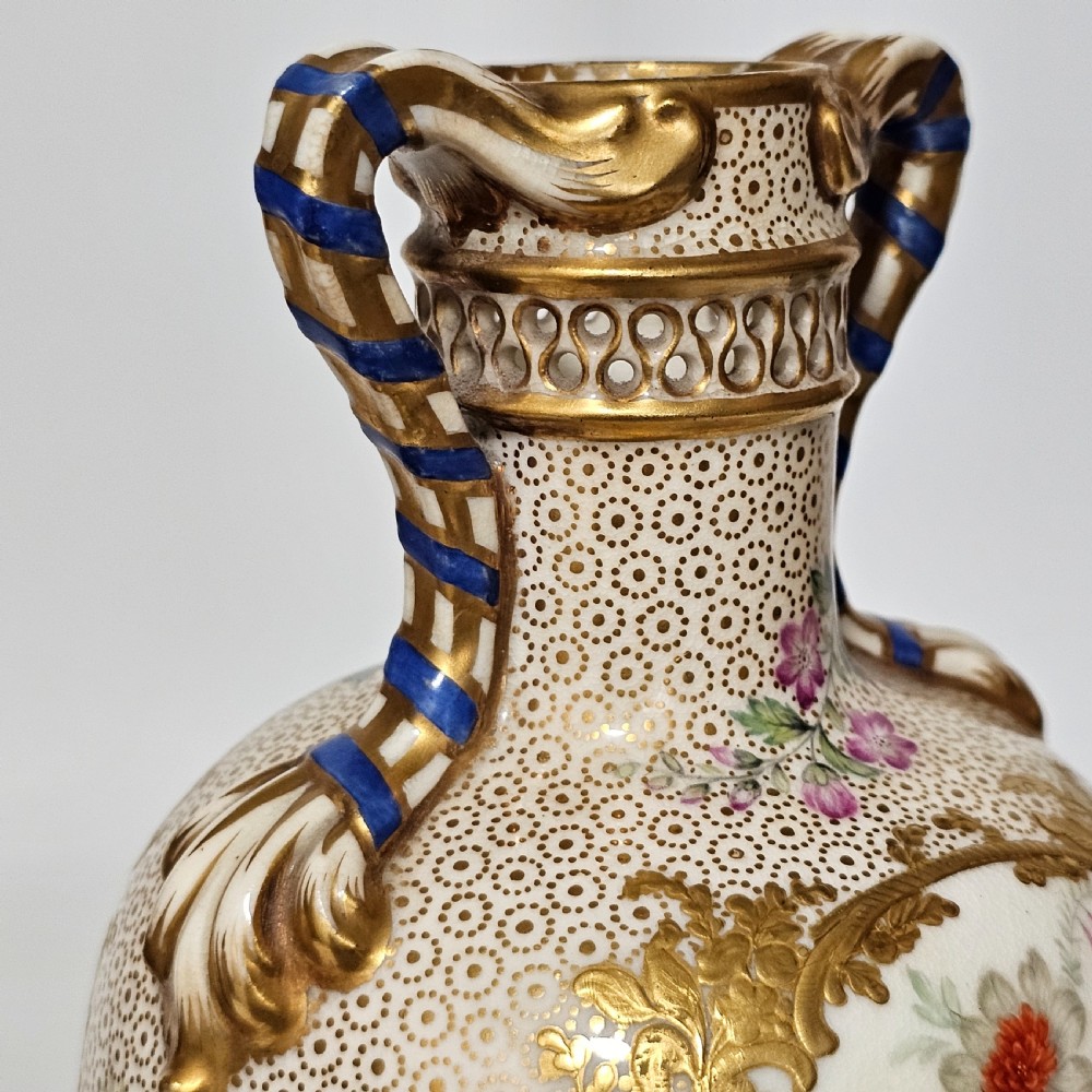 Stunning Pair of Regency Derby Style Hand-Painted Porcelain Vases, c.1810–1825 View XVII