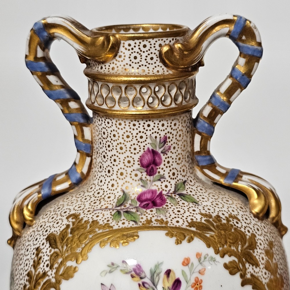 Stunning Pair of Regency Derby Style Hand-Painted Porcelain Vases, c.1810–1825 View XVIII