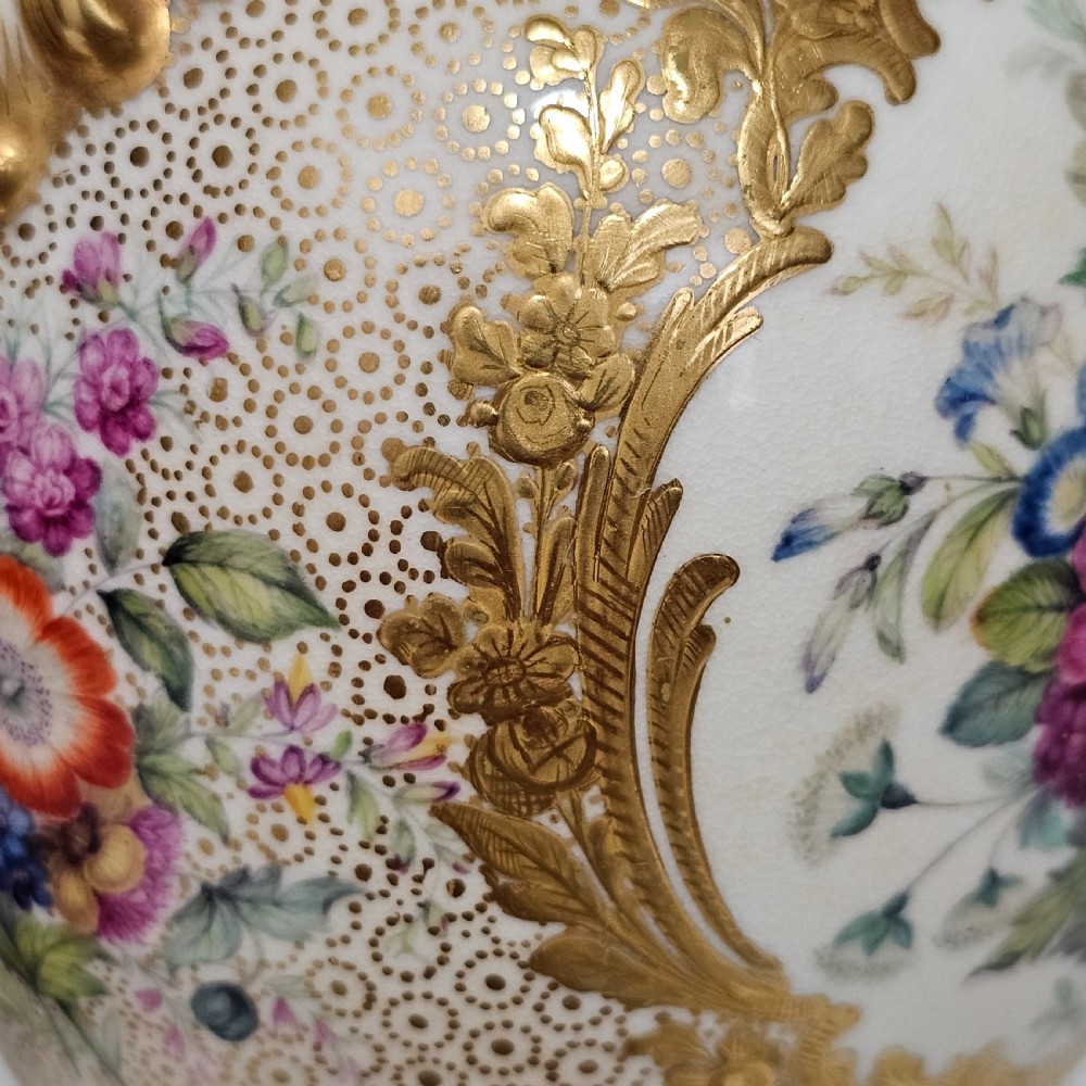 Stunning Pair of Regency Derby Style Hand-Painted Porcelain Vases, c.1810–1825 View XXI