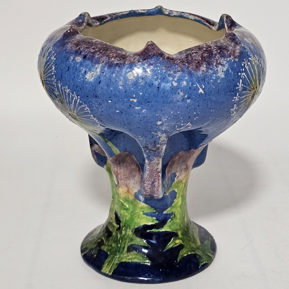 Paul Dachsel For Amphora - An Art Nouveau Pottery Pedestal Vase c1905 View III