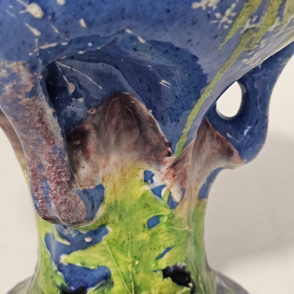 Paul Dachsel For Amphora - An Art Nouveau Pottery Pedestal Vase c1905 View VI