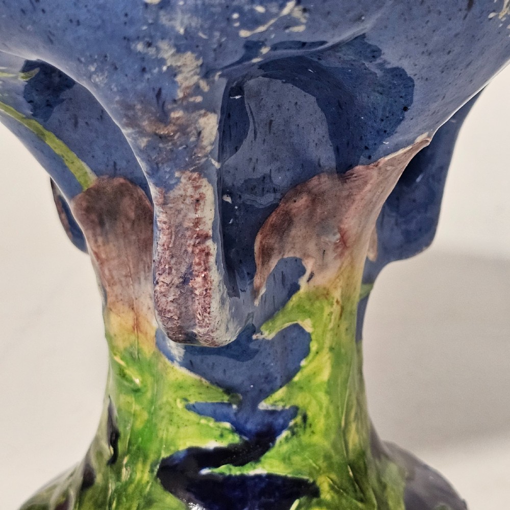 Paul Dachsel For Amphora - An Art Nouveau Pottery Pedestal Vase c1905 View VII