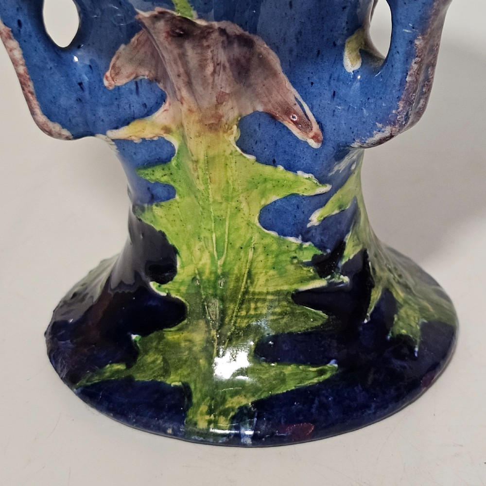 Paul Dachsel For Amphora - An Art Nouveau Pottery Pedestal Vase c1905 View XV