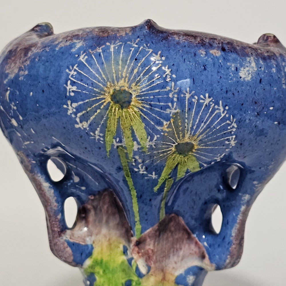Paul Dachsel For Amphora - An Art Nouveau Pottery Pedestal Vase c1905 View XVII