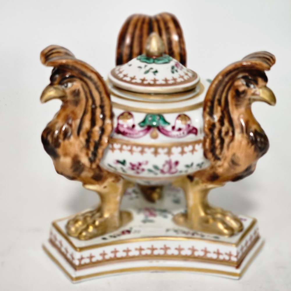 Highly Attractive Samson Late 19thc Inkwell View III
