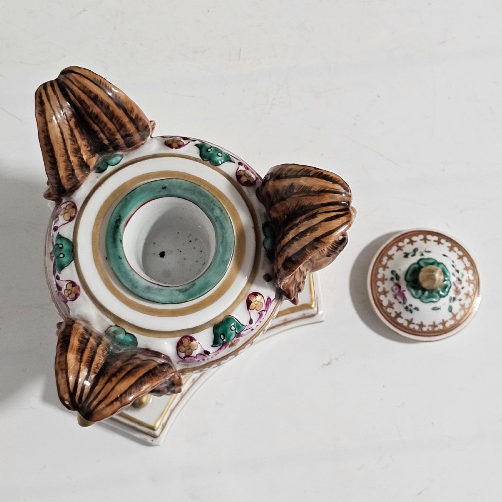 Highly Attractive Samson Late 19thc Inkwell View XIII