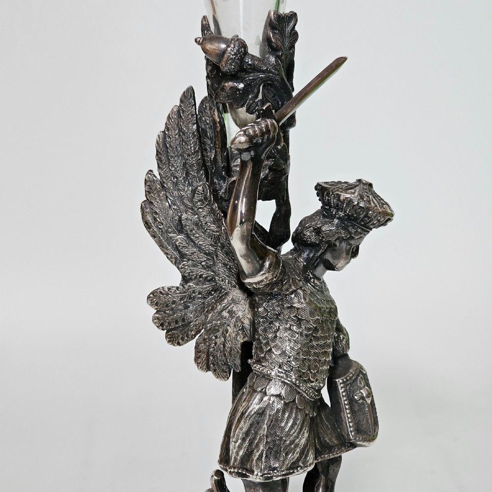 19thc St George Slaying the Dragon SP & Glass Epergne - James Deakin View III