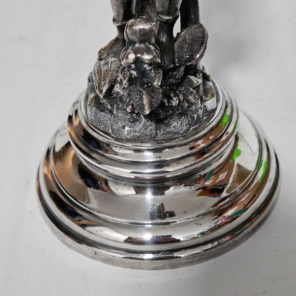 19thc St George Slaying the Dragon SP & Glass Epergne - James Deakin View IX