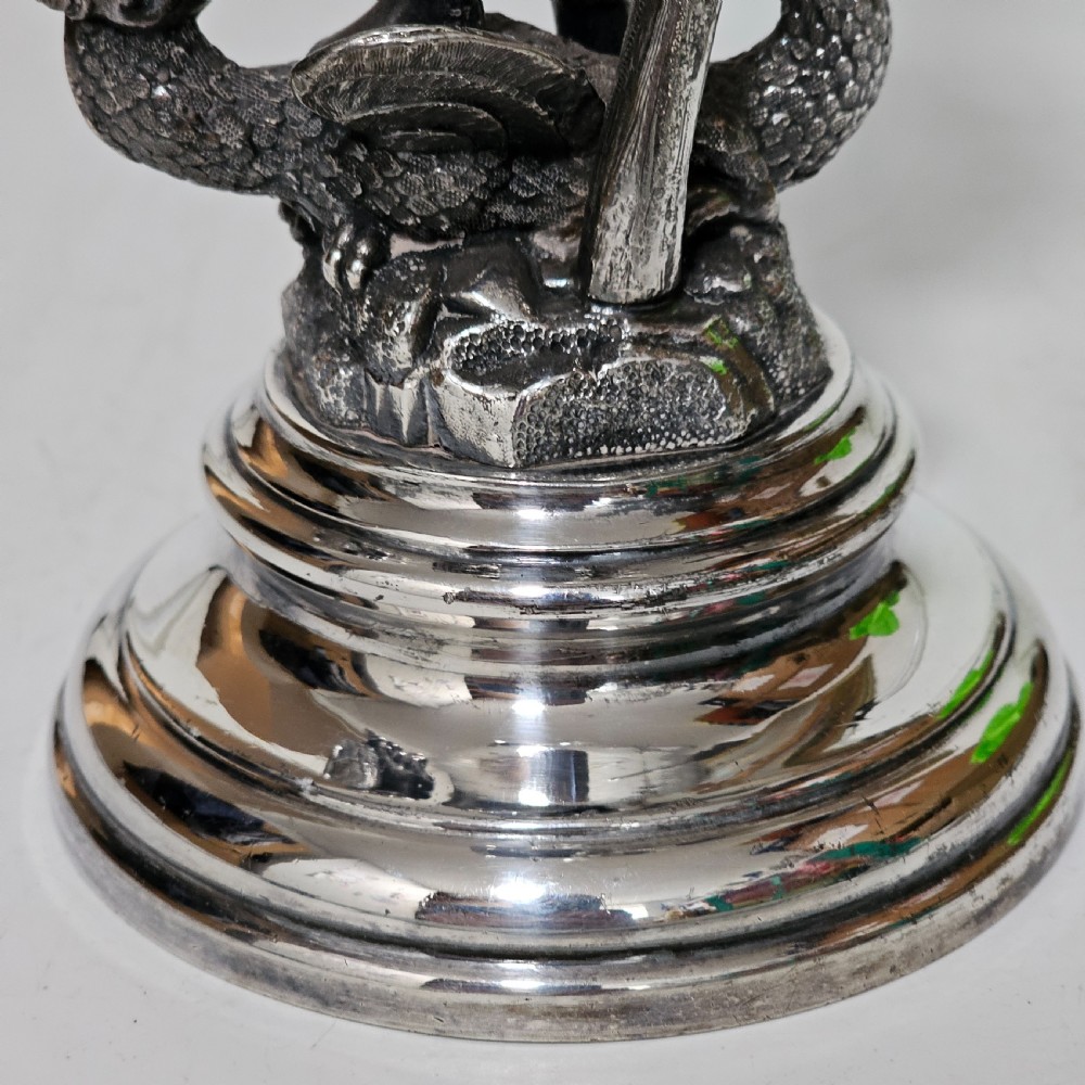 19thc St George Slaying the Dragon SP & Glass Epergne - James Deakin View XIII