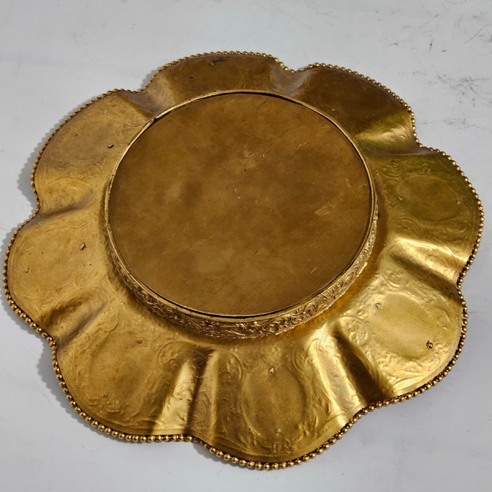 Striking 19thc Sevres Mounted Gilt Brass Dish Surrounded by Antique Cameos View XIV