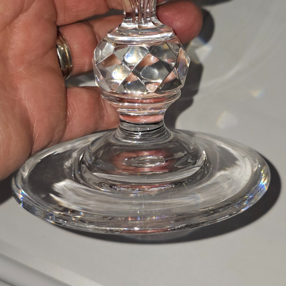 Set of Four Matching Crystal Cut Candlesticks Late 19thc View IX