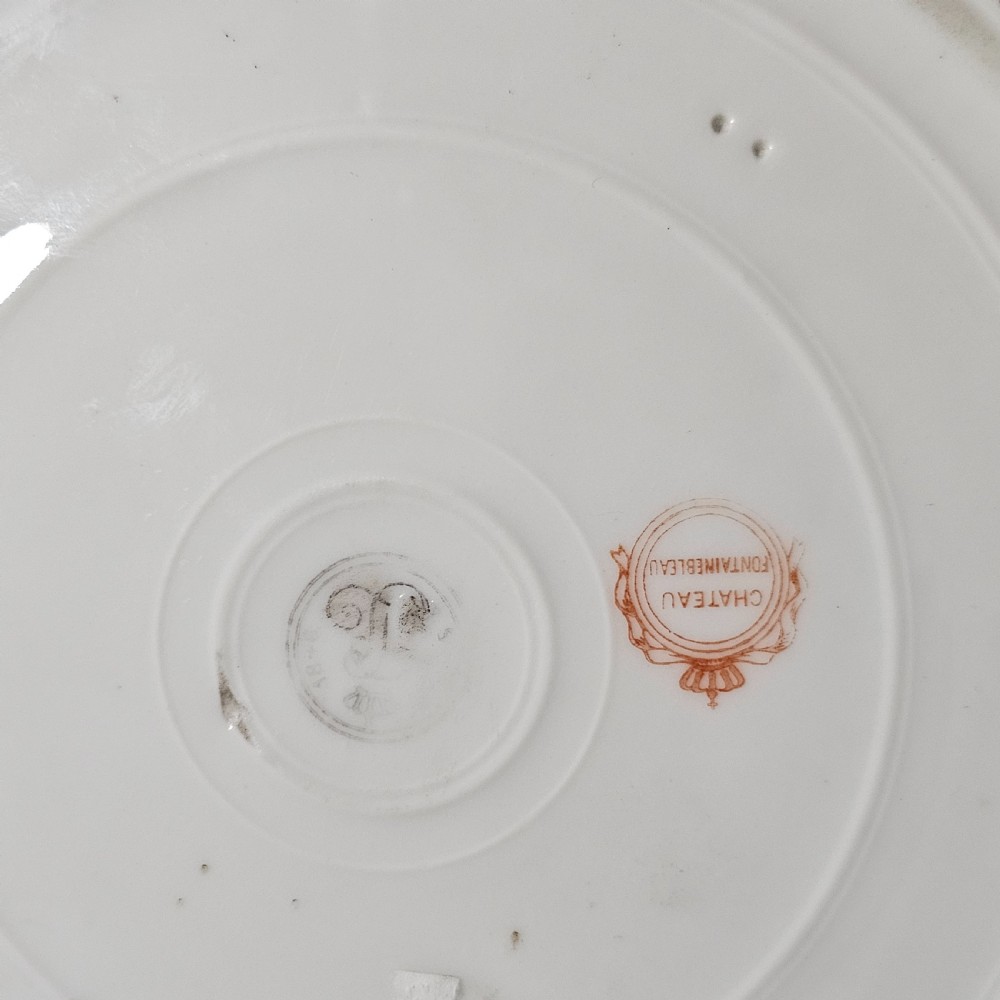 Exceptional Quality Pair of Sevres Hand Painted French 19th Century Portrait Plates of Louis XV & Mdme. Lukinska  View VI