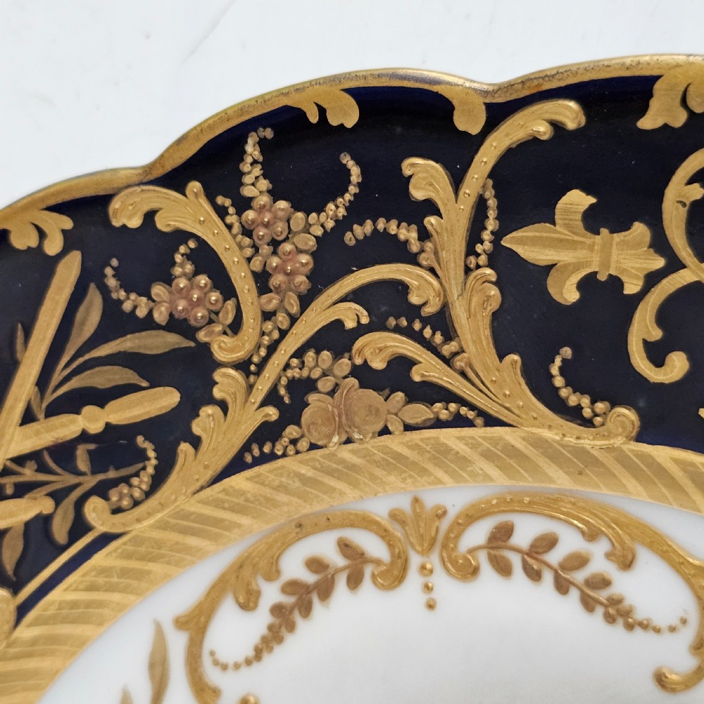 Exceptional Quality Pair of Sevres Hand Painted French 19th Century Portrait Plates of Louis XV & Mdme. Lukinska  View VIII