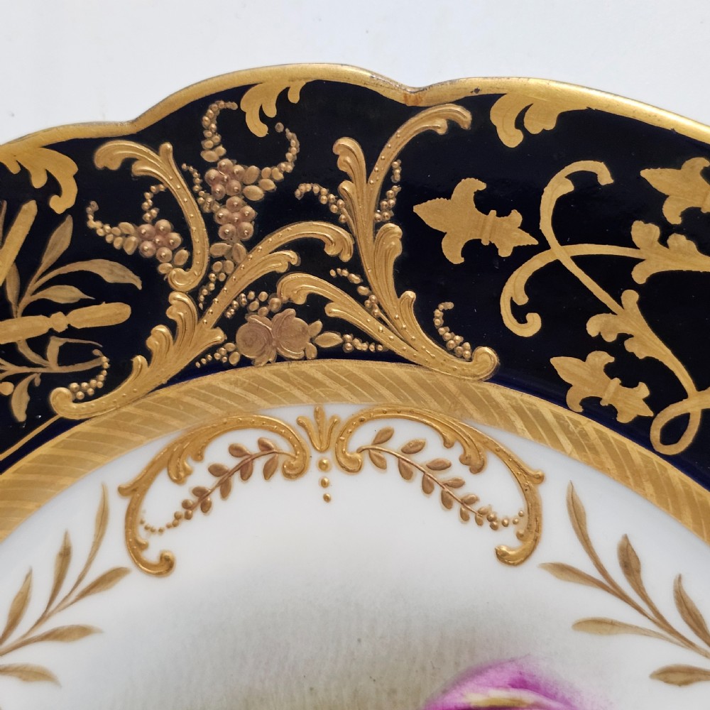 Exceptional Quality Pair of Sevres Hand Painted French 19th Century Portrait Plates of Louis XV & Mdme. Lukinska  View XIV