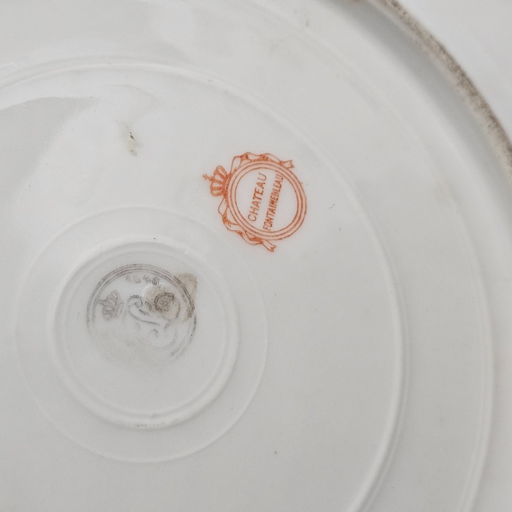 Exceptional Quality Pair of Sevres Hand Painted French 19th Century Portrait Plates of Louis XV & Mdme. Lukinska  View XIX