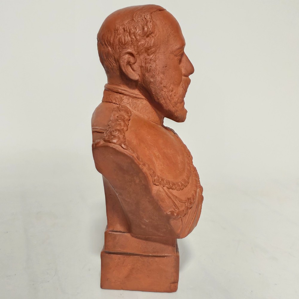 Antique Teracotta Bust of King Edward VII Signed 'J.Palmer 1902' View V