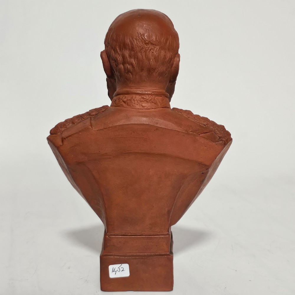 Antique Teracotta Bust of King Edward VII Signed 'J.Palmer 1902' View VI