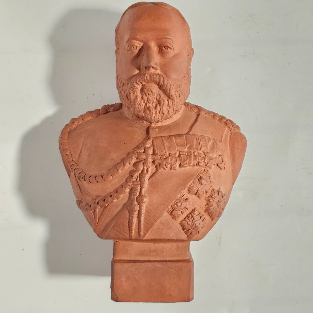 Antique Teracotta Bust of King Edward VII Signed 'J.Palmer 1902' View IX